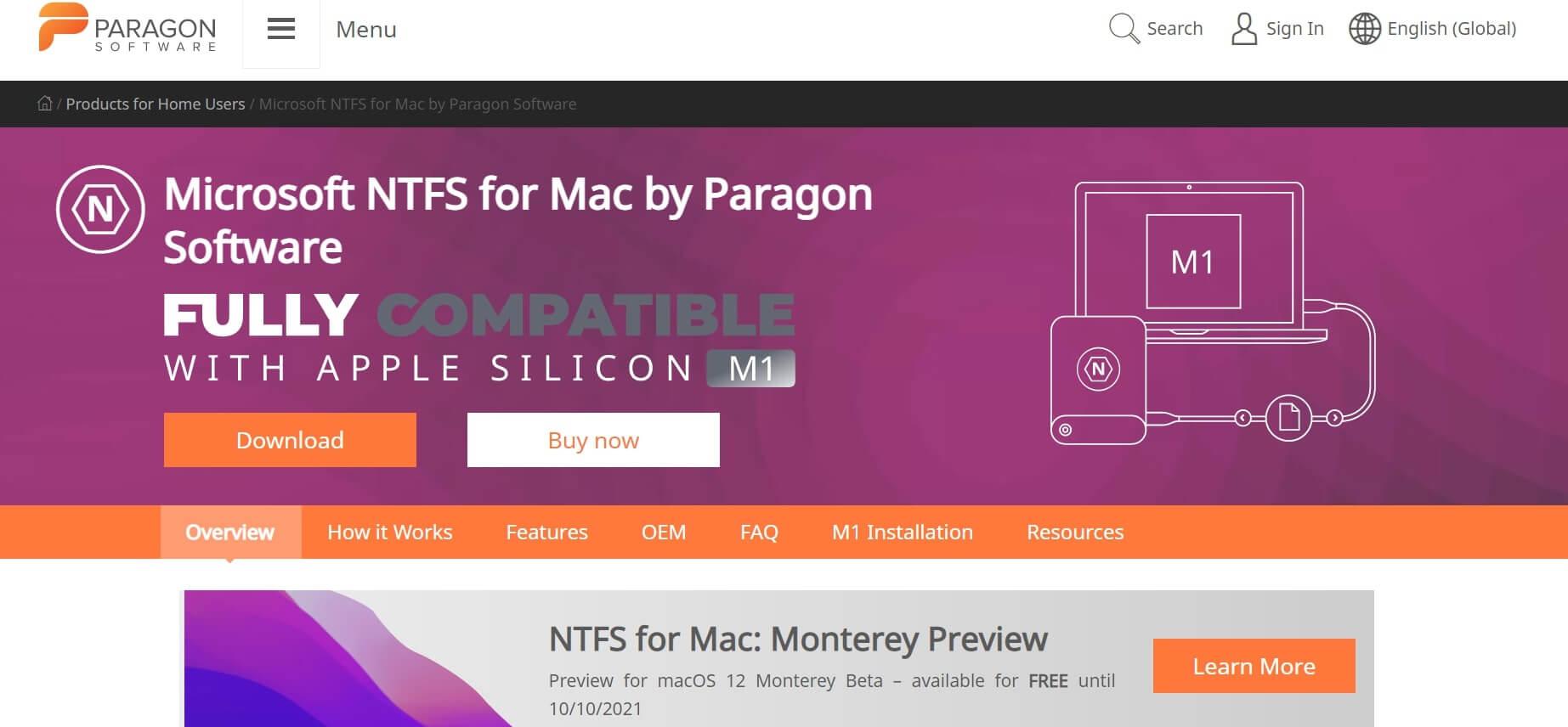 Paragon for NTFS mac