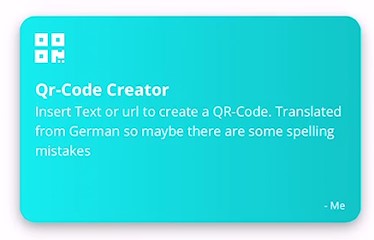 QR Code Creator Shortcut