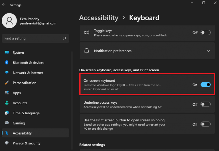 [Fixed]OnScreen Keyboard Not Working In Windows 11/10