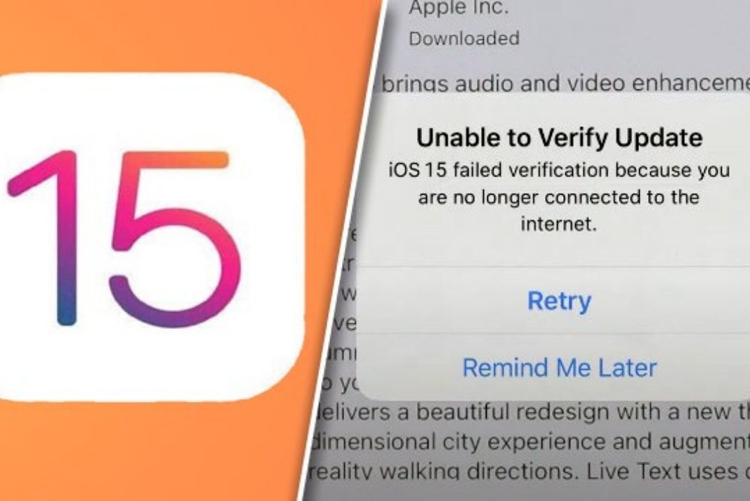 Failed Verification error in iOS 15