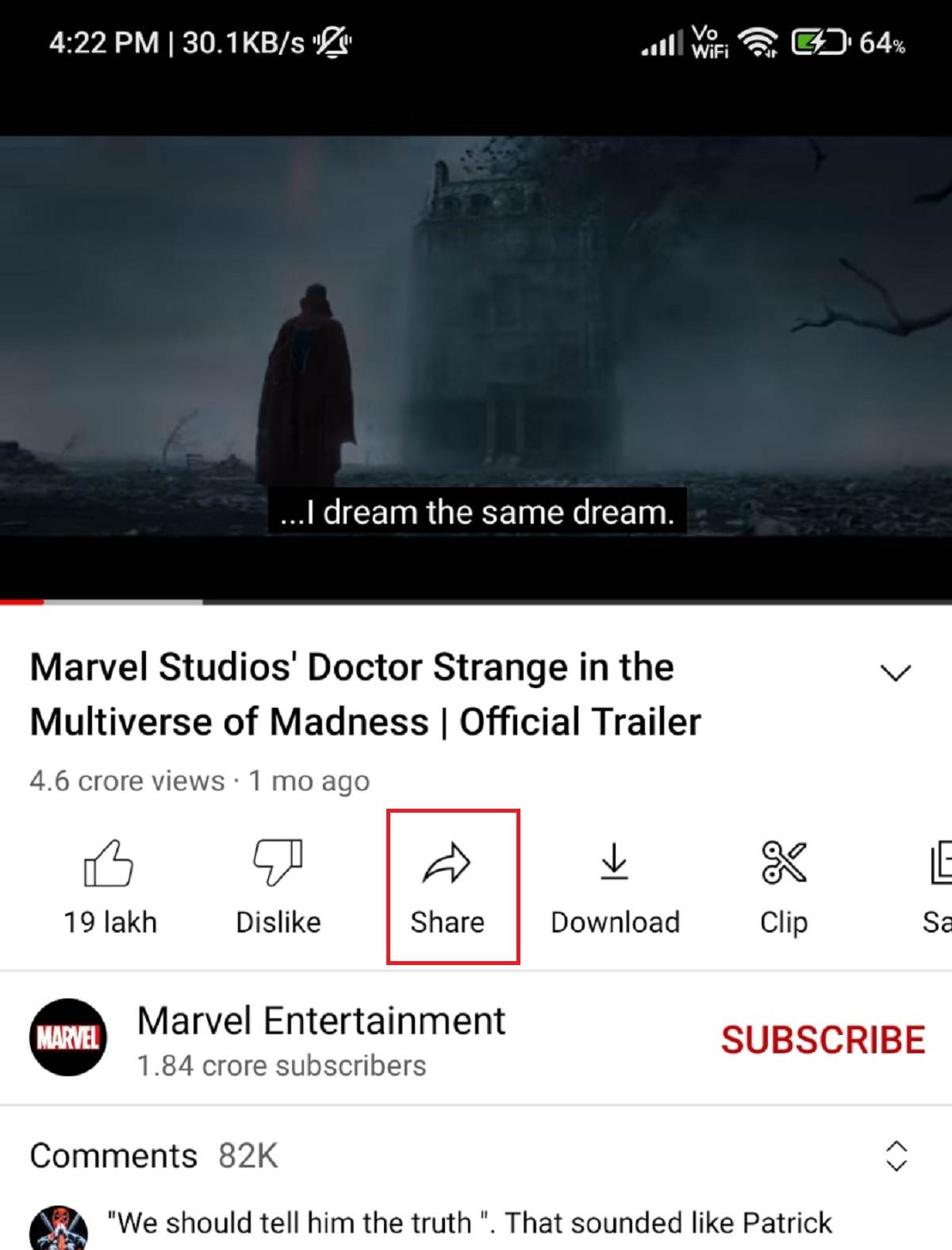 YouTube videos as stickers