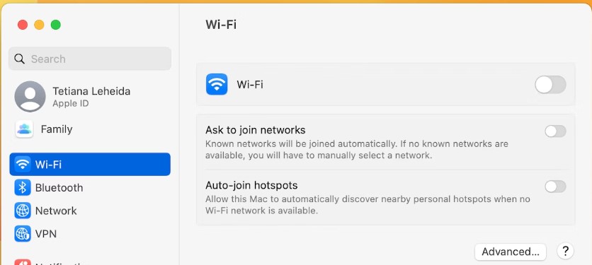 Wifi disconnecting in macOS Ventura