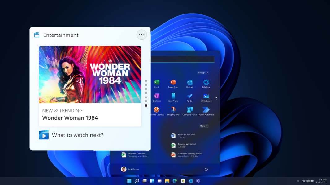 Windows-11-Entertainment-Widgets Windows 11 is coming with New Entertainment Widget