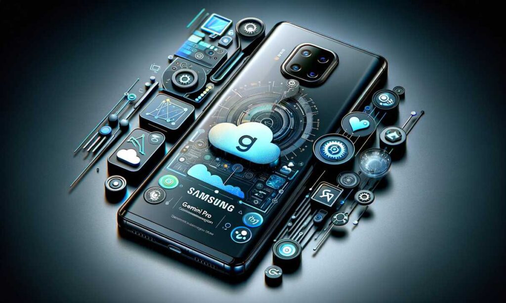a professional and modern visual representation of samsung google ai reduced size second