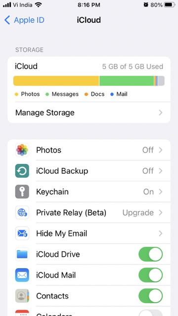 Apple Apps not syncing with iCloud
