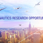 ARMD Calls for Research Proposals A graphic showing various airplanes over a sun-drenched New York City skyline. with the words