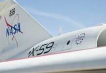 NASA’s X-59 Unveils Freedom 250 Logo in Latest Development A close-up of NASA