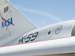 NASA’s X-59 Unveils Freedom 250 Logo in Latest Development A close-up of NASA