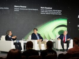 NVIDIA AI Summit Discusses Safety in Autonomous Vehicle Technology Three panelists speaking at the AV session during the NVIDIA AI Summit in DC.
