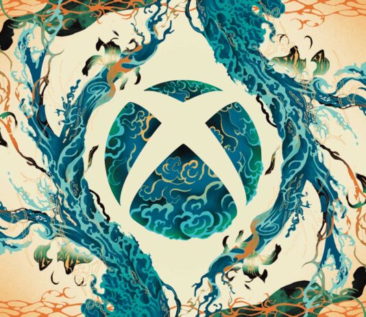 Celebrating Asian Pacific Heritage Month: Xbox Wire Highlights Change Stylized Xbox logo in celebration of Asian and Pacific Islander Heritage Month featuring a sphere with blue water and a background with blue and orange abstract structures with a root-like appearance.