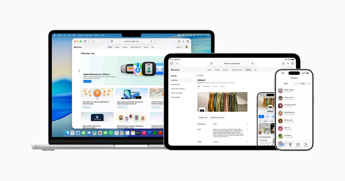 Introducing Apple Business — a new all-in-one platform for businesses of all sizes