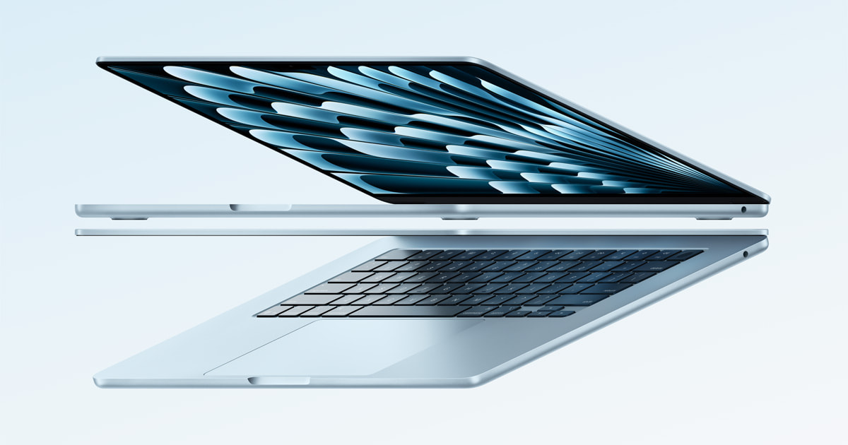 Apple introduces the new MacBook Air with the M4 chip and a sky blue color
