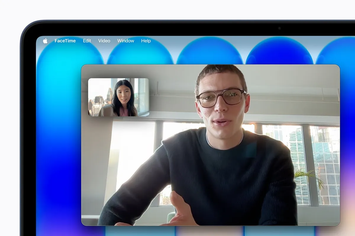 MacBook Neo 1080p FaceTime HD camera in use on a video call