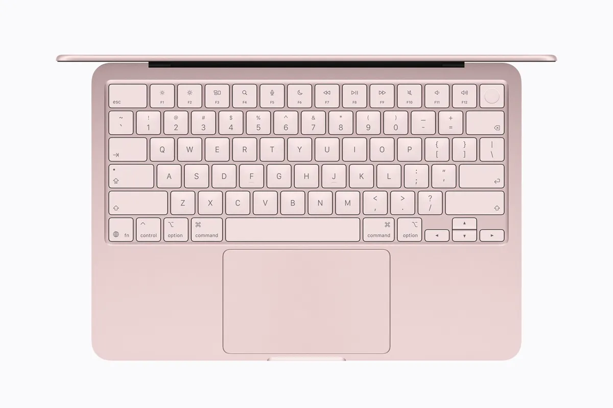 MacBook Neo Magic Keyboard and Multi-Touch trackpad close-up