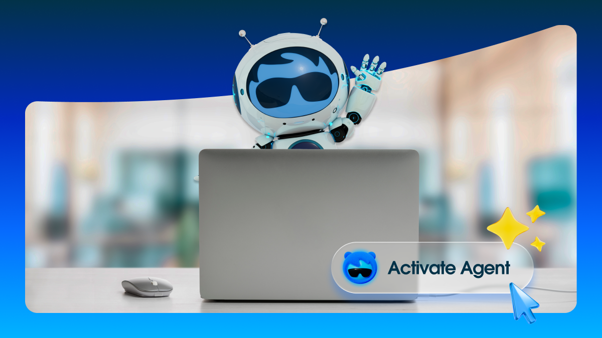 applied ai why building ai agents requires a new playbook.png Agent Astro at a laptop