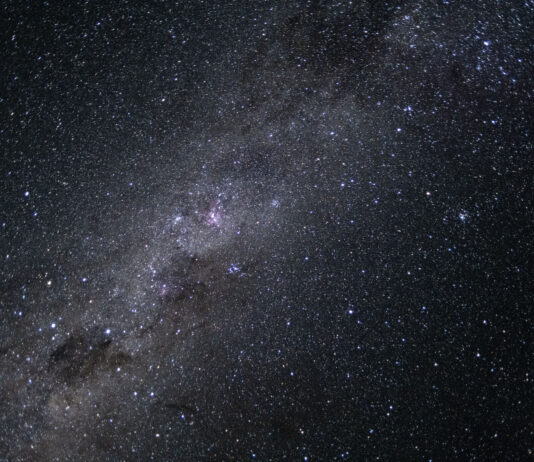 NASA Unveils New Discoveries in Stellar Research The Milky Way galaxy appears as many points of light dotting the blackness of space.