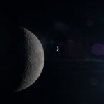 NASA Offers Fresh Insights into Home Planet’s Perspective This image, taken from behind the Moon, shows its half-illuminated surface in sharp detail. To the right, a much smaller crescent Earth can be seen, with shades of blue and white just barely distinguishable. A faint reflection of the Orion spacecraft