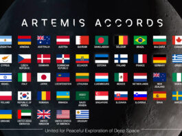Bangladesh Joins Artemis Accords, NASA Announces New Partnership Graphic of flags representing Artemis Accords signatories as of April 8, 2025