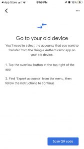 Transfer Google Authenticator