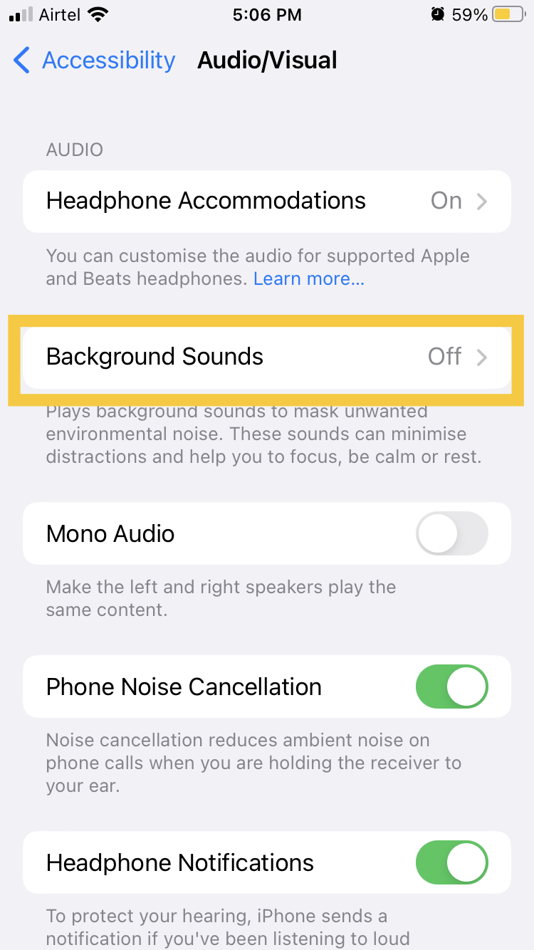 soothing background sound