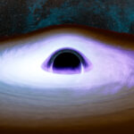 NASA Updates: The Marshall Star – October 23, 2024 An illustration of a black hole with a dark circle surrounded by light discs.
