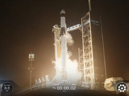 NASA to Host Fourth Private Astronaut Crew at Space Station The SpaceX Dragon spacecraft carrying the Axiom Mission 4 crew launches atop the Falcon 9 rocket from NASA