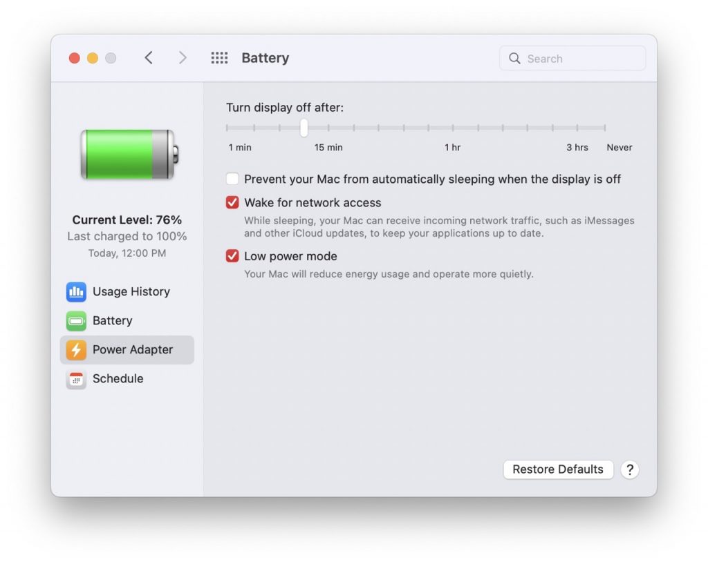 macOS Monterey 12.3.1 battery drain