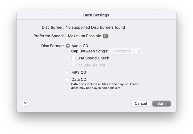 How To Burn A CD In MacOS Monterey / Big Sur
