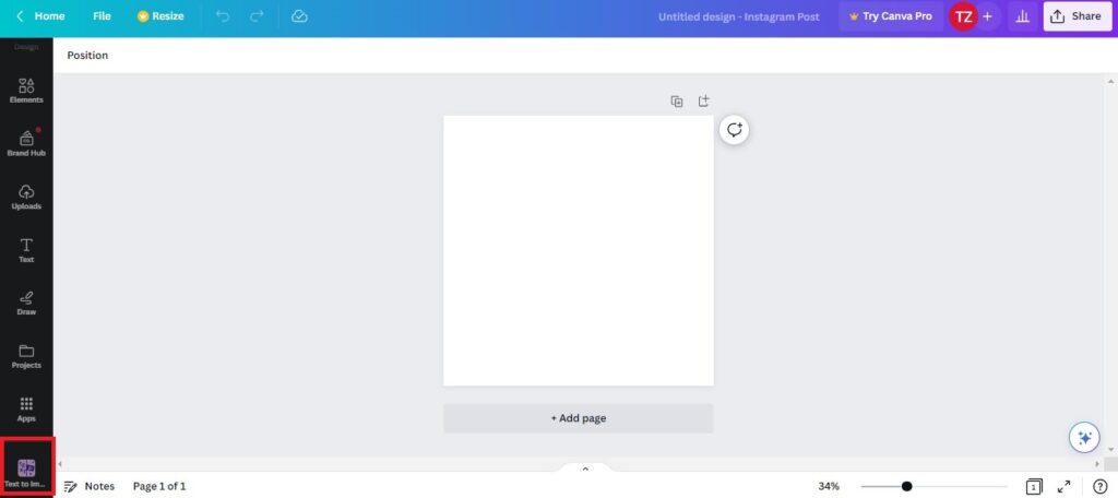 Text-to-image icon