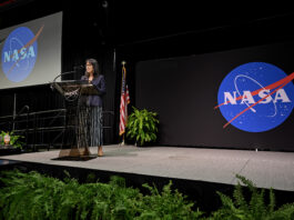 NASA’s Marshall Star: August 21, 2024 Edition Released NASA Chief Financial Officer Margaret Vo Schaus speaks to audience members and honorees Aug. 15 during the 2023 Agency/Center Honor Awards at NASA’s Marshall Space Flight Center in Activities Building 4316. In all, 332 Marshall team members were awarded this year for their outstanding work and dedication to furthering the NASA mission, along with 97 teams.