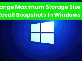 How To Change Maximum Storage Size For Recall Snapshots In Windows 11 change maximum storage size for recall snapshots in windows 11