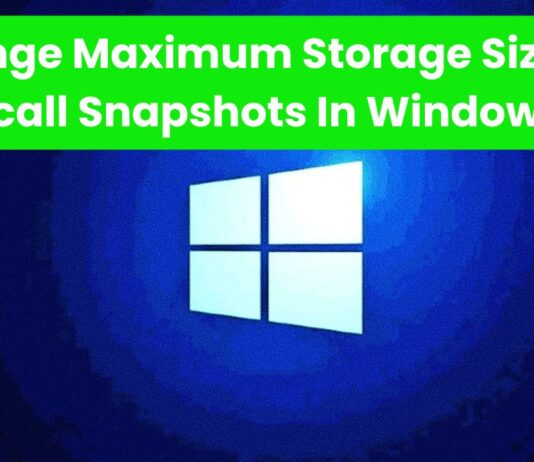 How To Change Maximum Storage Size For Recall Snapshots In Windows 11 change maximum storage size for recall snapshots in windows 11