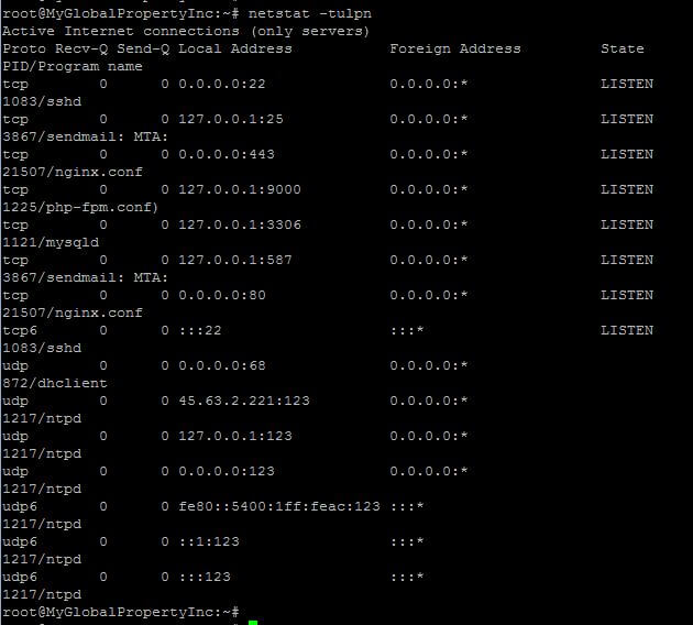 Check All Processes and Port they are Listening upon