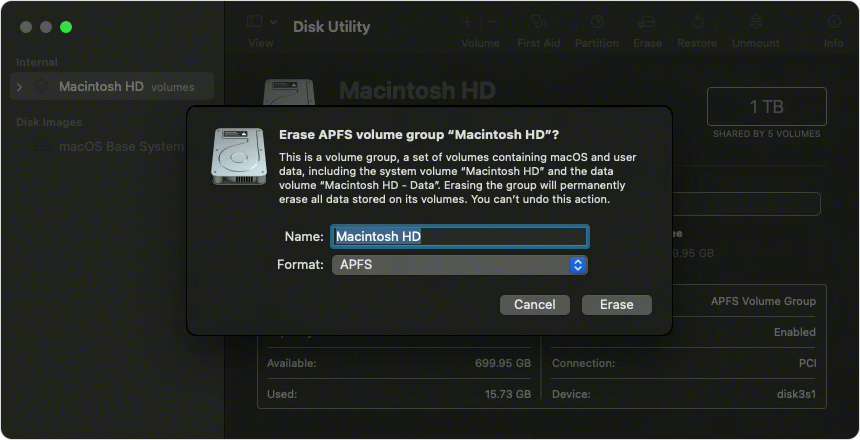 clean install macOS Ventura on Mac