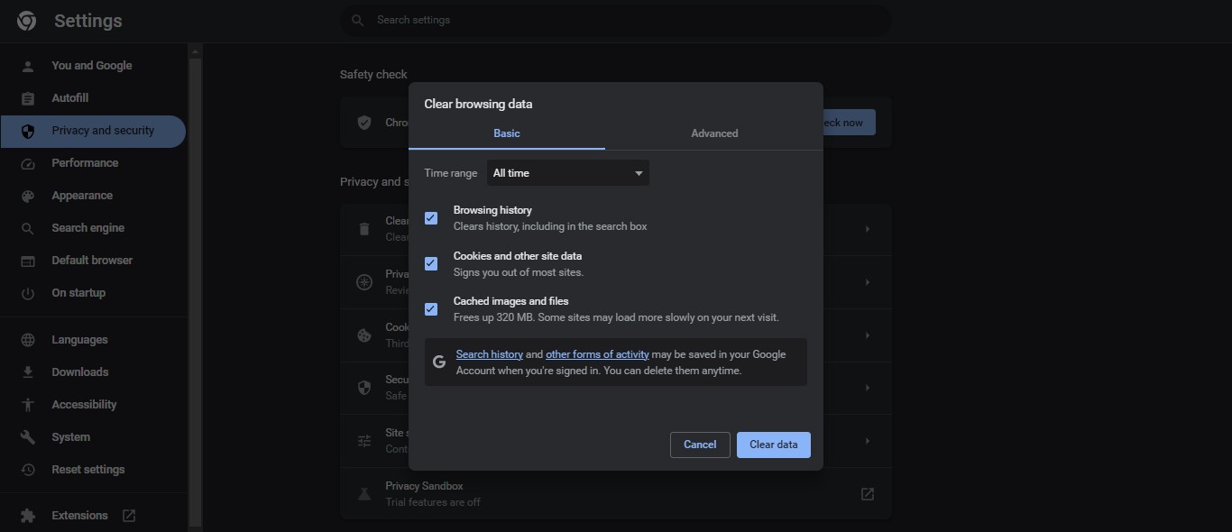 10 Ways to Fix Video File Cannot Be Played Error Code..., Google Chrome > Clear Data