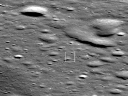 NASA Orbiter Captures Image of Moon’s Enigmatic Blue Ghost Black and white image of Firefly