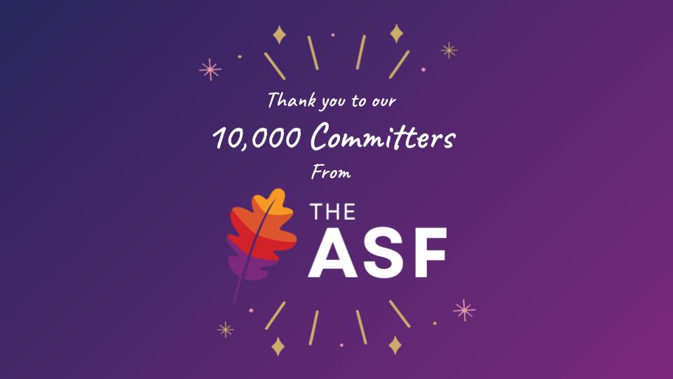 Celebrating 10,000 Committers: The People Who Power Apache Software Projects - The ASF Blog