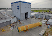 NASA Unveils Core Stage for Artemis III Moon Mission Rocket NASA Rolls Out Artemis III Moon Rocket Core Stage - NASA