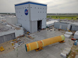 NASA Unveils Core Stage for Artemis III Moon Mission Rocket NASA Rolls Out Artemis III Moon Rocket Core Stage - NASA