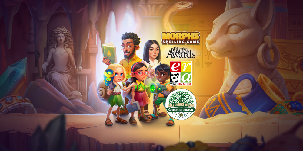 cover awards spelling game.png Grammarsaurus: Morphs Spelling Game Earns Industry Recognition in 2026 Awards - Whimsy Games