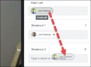 breakout rooms in Google Meet