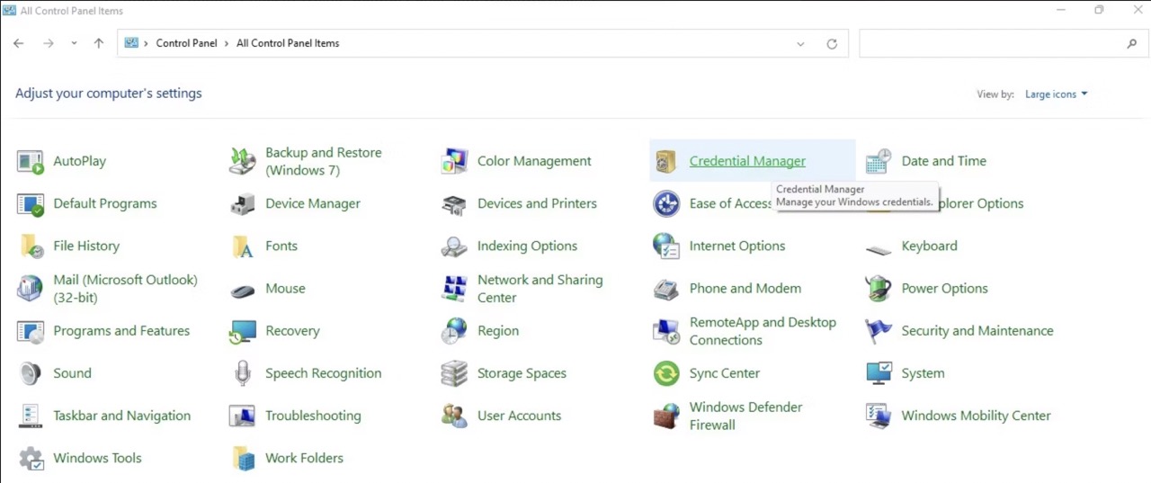 Credential Manager In Windows