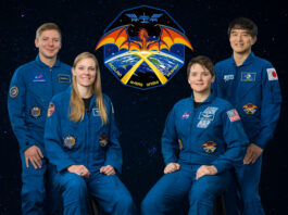 NASA Schedules Briefings for Upcoming ISS Crew Missions Official crew portrait for NASA’s SpaceX Crew-10 mission with NASA astronauts Anne McClain and Nichole Ayers, JAXA (Japan Aerospace Exploration Agency) astronaut Takuya Onishi, and Roscosmos cosmonaut Kirill Peskov.