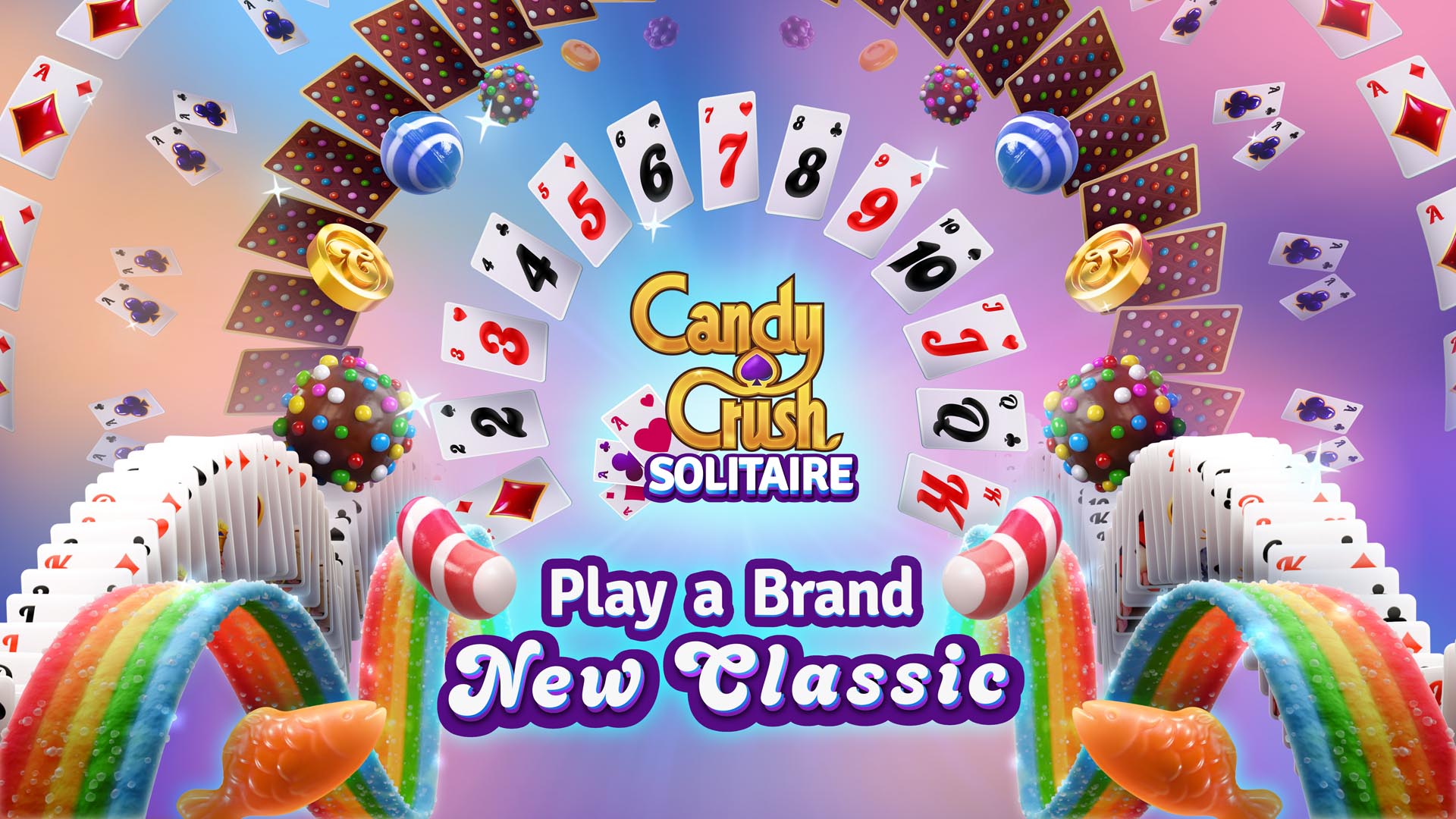 csol launch key art final 5a72383443f2aa2a32e5.jpg Candy Crush Solitaire Hero Image