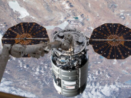 NASA Announces Coverage for Northrop Grumman’s 21st ISS Resupply Mission An image of Northrop Grumman’s Cygnus spacecraft in the grips of the Canadarm2 robotic arm shortly after being captured at the International Space Station