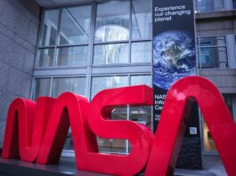 NASA Staff Honored with 2025 Service to America Medals NASA’s Worm logo is displayed in front of the agency’s headquarters in Washington.