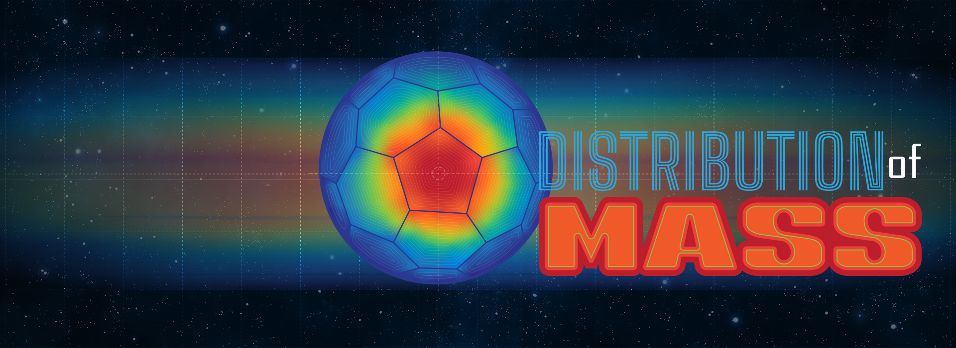 distribution of mass banner.png An outline of a soccer ball with Distribution of Mass title