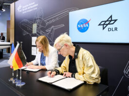 NASA and German Aerospace Center Boost Artemis Collaboration NASA acting administrator Janet Petro signs agreement with German Space Agency.