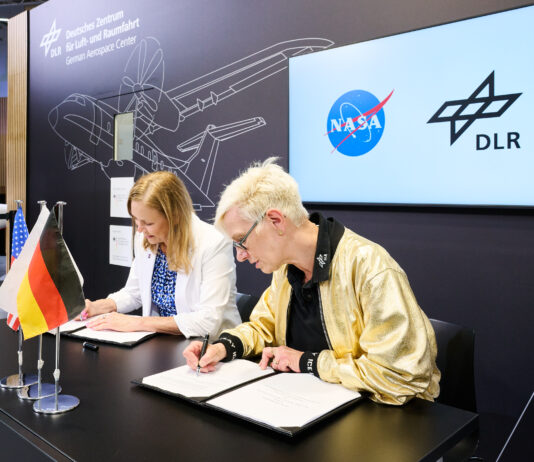 NASA and German Aerospace Center Boost Artemis Collaboration NASA acting administrator Janet Petro signs agreement with German Space Agency.
