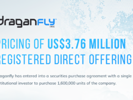 Draganfly Sets Price for $3.76M Direct Stock Offering Draganfly Announces Pricing of US$3.76 Million Registered Direct Offering - Draganfly